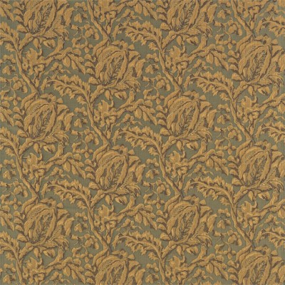 Фото Ткань портьерная с рисунком - Дамаск - стиль Английский - Зеленый - Купить в Интернет-магазине