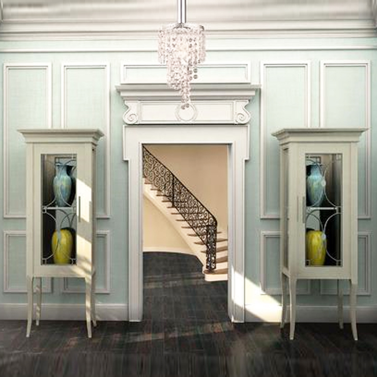 Фото Витрина узкая - стиль American Cottage - Для гостиной - Купить в Интернет-магазине