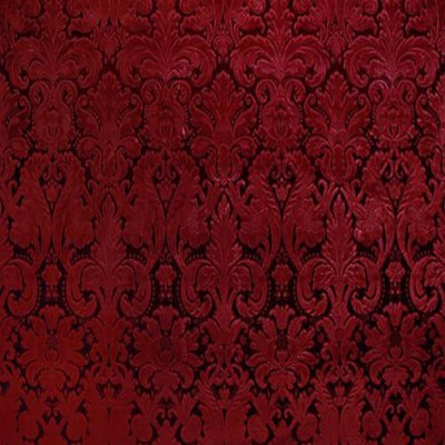 Фото Ткань портьерная с рисунком - Дамаск - стиль Европейский - Красный - Купить в Интернет-магазине
