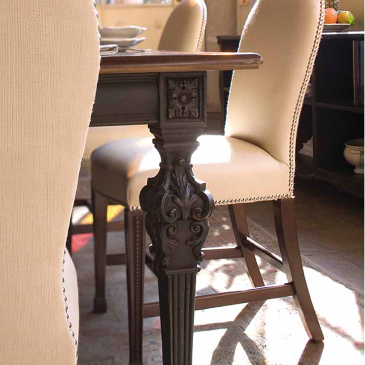 Фото Стол обеденный - стиль Французский шик - Для столовой - большие обеденные столы производства США - Chelini - Versailles - Купить в Интернет-магазине