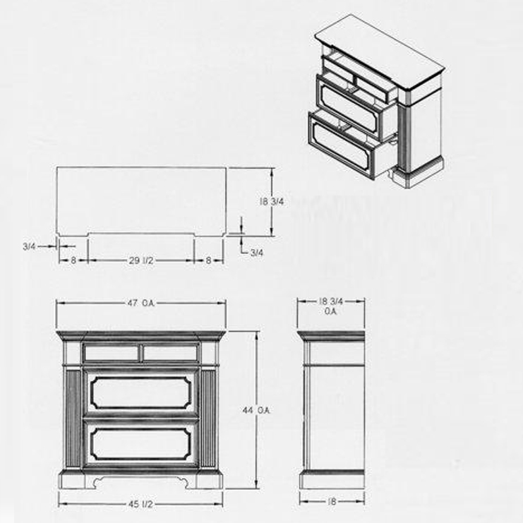 Фото Шкаф книжный/библиотека - стиль Роскошное шале - Для кабинета - Купить в Интернет-магазине