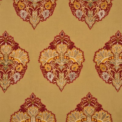 Фото Ткань портьерная с рисунком - Дамаск - стиль Английский - Желтый - Купить в Интернет-магазине