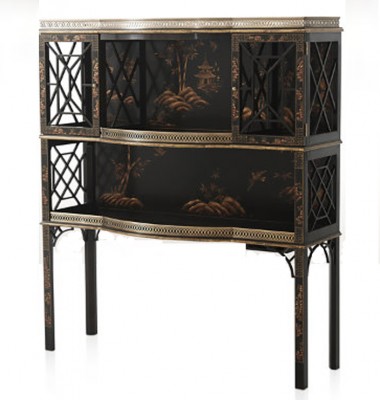 Фото Витрина широкая - стиль Английская классика - Для гостиной - Со стеклянными дверями - Theodore Alexander - The English Cabinet Maker - Купить в Интернет-магазине