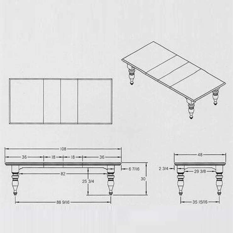 Фото Стол обеденный - стиль American Cottage - Для столовой - большие обеденные столы производства США - Habersham - Grand Cottage - Купить в Интернет-магазине