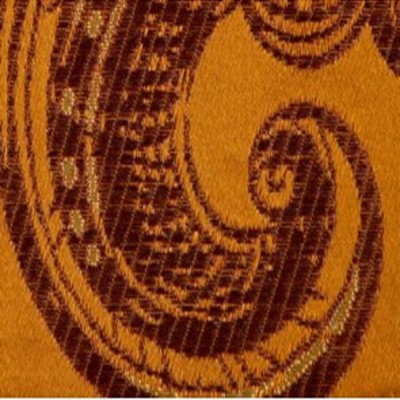 Фото Ткань портьерная с рисунком - Крупный декор - стиль Европейский - Оранжевый - Купить в Интернет-магазине