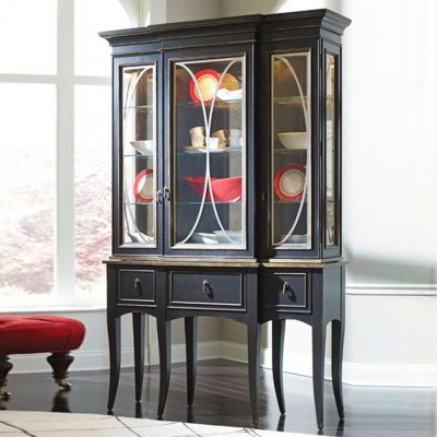 Фото Витрина широкая - стиль Transitional - Для гостиной - Со стеклянными дверями - Habersham - Elegance - Купить в Интернет-магазине