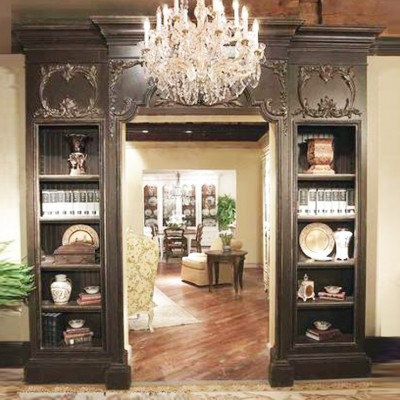 Фото Шкаф книжный/библиотека - стиль Роскошное шале - Для кабинета - Купить в Интернет-магазине