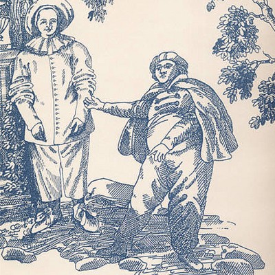 Фото Обои с рисунком - Туаль - стиль Английская классика - Кремовые - Купить в Интернет-магазине