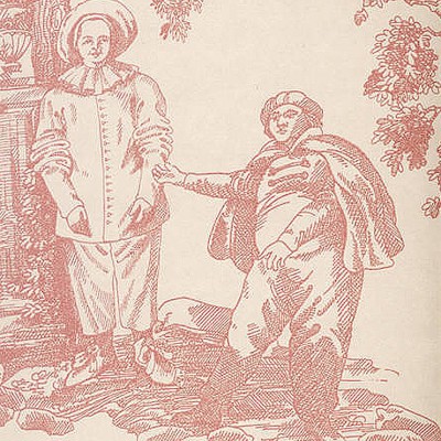 Фото Обои с рисунком - Туаль - стиль Английская классика - Кремовые - Купить в Интернет-магазине