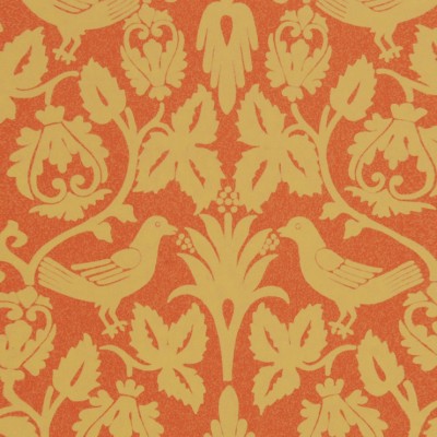 Фото Обои с рисунком - Дамаск - стиль Английская классика - Оранжевые - Купить в Интернет-магазине