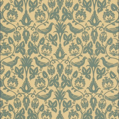 Фото Обои с рисунком - Дамаск - стиль Английская классика - Желтые - Купить в Интернет-магазине