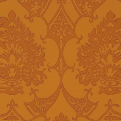 Фото Обои с рисунком - Дамаск - стиль Английская классика - Оранжевые - Купить в Интернет-магазине