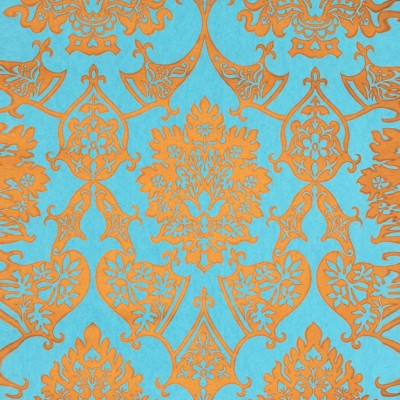 Фото Обои с рисунком - Дамаск - стиль Английская классика - Бирюзовые - Купить в Интернет-магазине