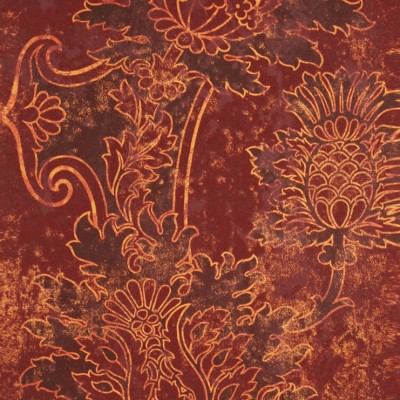 Фото Обои с рисунком - Крупный декор - стиль Английская классика - Красные - Купить в Интернет-магазине