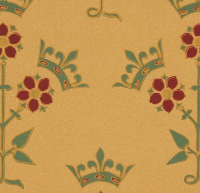 Фото Обои с рисунком - Крупный декор - стиль Английская классика - Желтые - Купить в Интернет-магазине