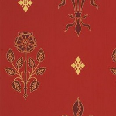 Фото Обои с рисунком - Орнамент - стиль Английская классика - Красные - Купить в Интернет-магазине