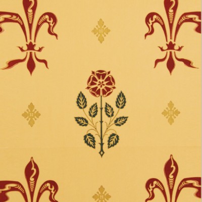Фото Обои с рисунком - Орнамент - стиль Английская классика - Желтые - Купить в Интернет-магазине
