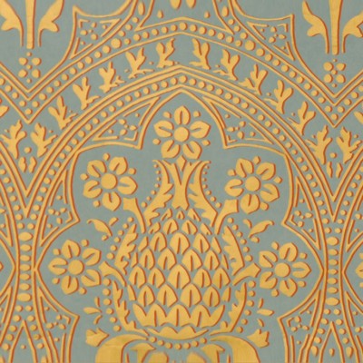 Фото Обои с рисунком - Дамаск - стиль Английская классика - Синие - Купить в Интернет-магазине