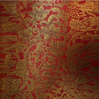 Фото Обои с рисунком - Растение - стиль Английская классика - Красные - Купить в Интернет-магазине