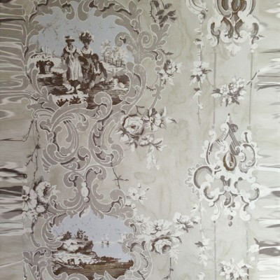 Фото Обои с рисунком - Туаль - стиль Английская классика - Серые - Купить в Интернет-магазине