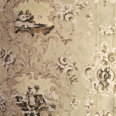 Фото Обои с рисунком - Туаль - стиль Английская классика - Бежевые - Купить в Интернет-магазине