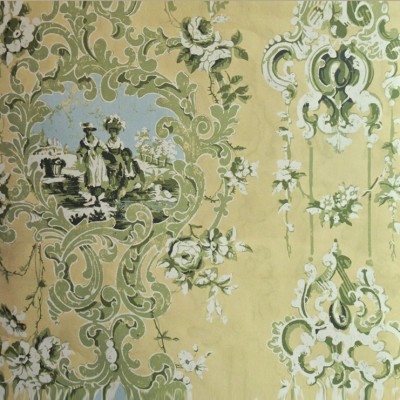 Фото Обои с рисунком - Туаль - стиль Английская классика - Желтые - Купить в Интернет-магазине
