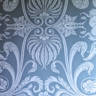 Фото Обои с рисунком - Дамаск - стиль Английская классика - Синие - Купить в Интернет-магазине