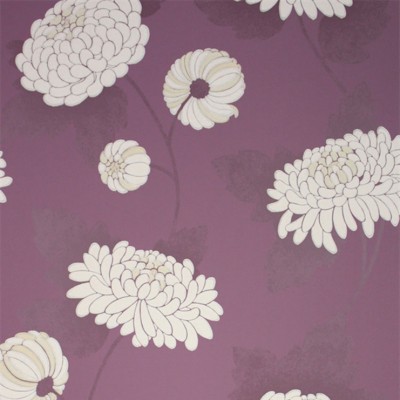 Фото Обои с рисунком - Цветы - стиль Английская классика - Фиолетовые - Купить в Интернет-магазине