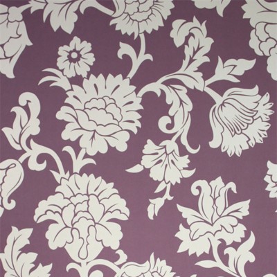 Фото Обои с рисунком - Цветы - стиль Английская классика - Фиолетовые - Купить в Интернет-магазине