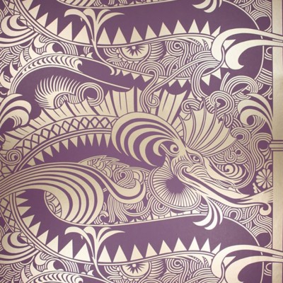 Фото Обои с рисунком - Крупный декор - стиль Английская классика - Фиолетовые - Купить в Интернет-магазине