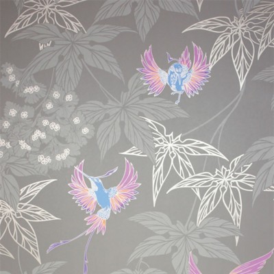 Фото Обои с рисунком - Анималистический принт - стиль Английская классика - Серые - Купить в Интернет-магазине