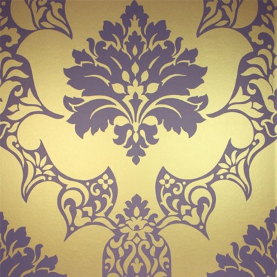 Фото Обои с рисунком - Дамаск - стиль Английская классика - Золотые - Купить в Интернет-магазине