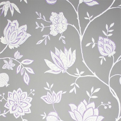 Фото Обои с рисунком - Цветы - стиль Английская классика - Серые - Купить в Интернет-магазине