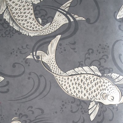 Фото Обои с рисунком - Крупный декор - стиль Английская классика - Серые - Купить в Интернет-магазине