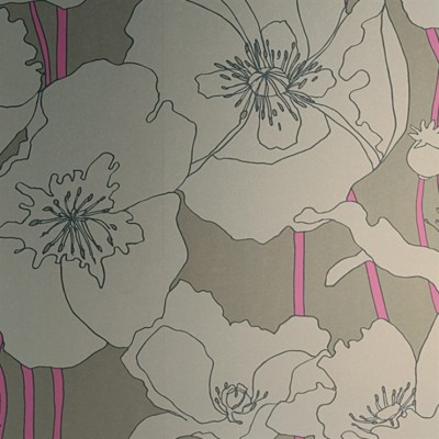 Фото Обои с рисунком - Цветы - стиль Современных дизайнеров - Коричневые - Купить в Интернет-магазине