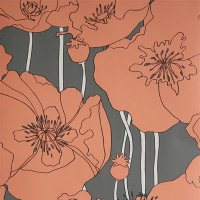 Фото Обои с рисунком - Цветы - стиль Современных дизайнеров - Серые - Купить в Интернет-магазине