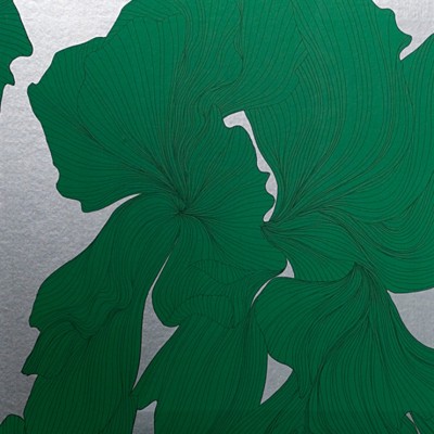 Фото Обои с рисунком - Цветы - стиль Современных дизайнеров - Серые - Купить в Интернет-магазине