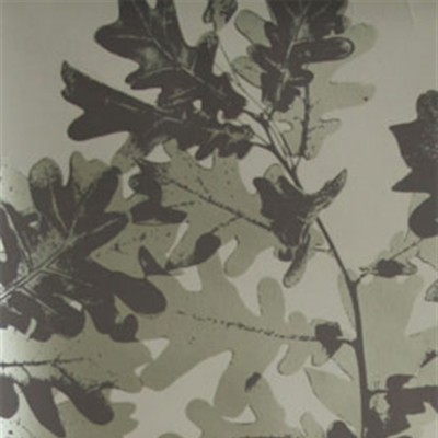 Фото Обои с рисунком - Растение - стиль Современных дизайнеров - Серые - Купить в Интернет-магазине