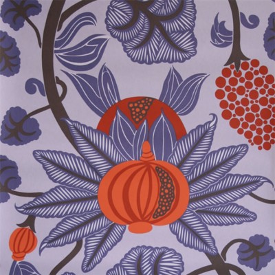 Фото Обои с рисунком - Крупный декор - стиль Современных дизайнеров - Фиолетовые - Купить в Интернет-магазине