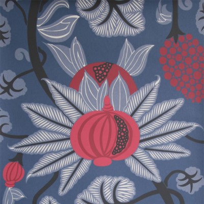 Фото Обои с рисунком - Крупный декор - стиль Современных дизайнеров - Синие - Купить в Интернет-магазине