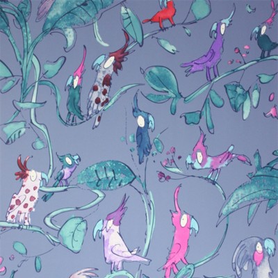 Фото Обои с рисунком - Детский рисунок - стиль Современных дизайнеров - Синие - Купить в Интернет-магазине