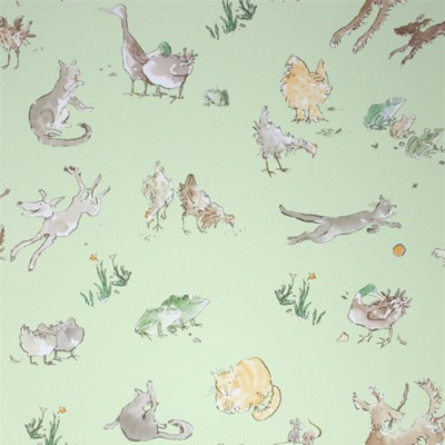 Фото Обои с рисунком - Детский рисунок - стиль Современных дизайнеров - Зеленые - Купить в Интернет-магазине