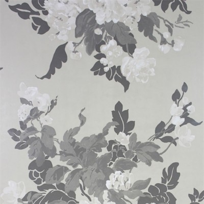 Фото Обои с рисунком - Цветы - стиль Английская классика - Серые - Купить в Интернет-магазине