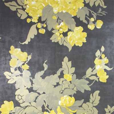 Фото Обои с рисунком - Цветы - стиль Английская классика - Черные - Купить в Интернет-магазине