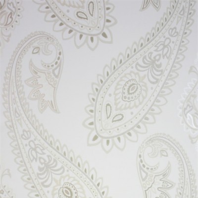 Фото Обои с рисунком - Пейсли - стиль Английская классика - Белые - Купить в Интернет-магазине