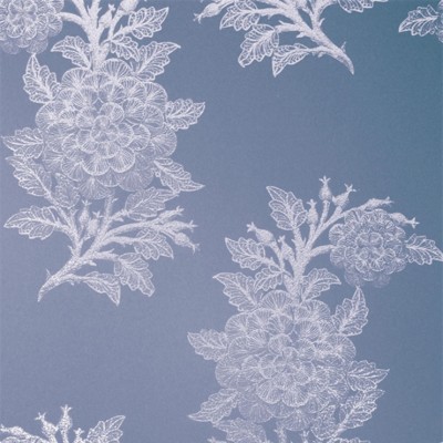 Фото Обои с рисунком - Цветы - стиль Современный - Синие - Купить в Интернет-магазине