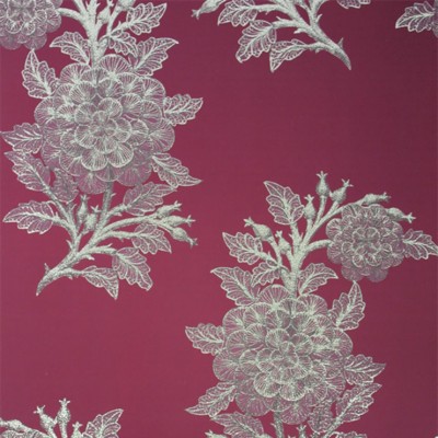 Фото Обои с рисунком - Цветы - стиль Современный - Малиновые - Купить в Интернет-магазине