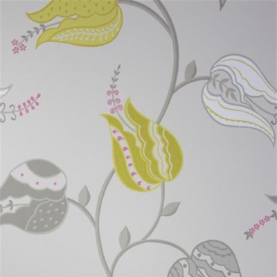 Фото Обои с рисунком - Орнамент - стиль Английская классика - Серые - Купить в Интернет-магазине