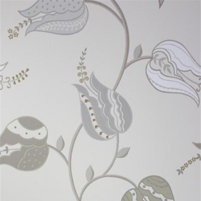 Фото Обои с рисунком - Орнамент - стиль Английская классика - Серые - Купить в Интернет-магазине