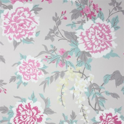 Фото Обои с рисунком - Цветы - стиль Английская классика - Светло-серые - Купить в Интернет-магазине